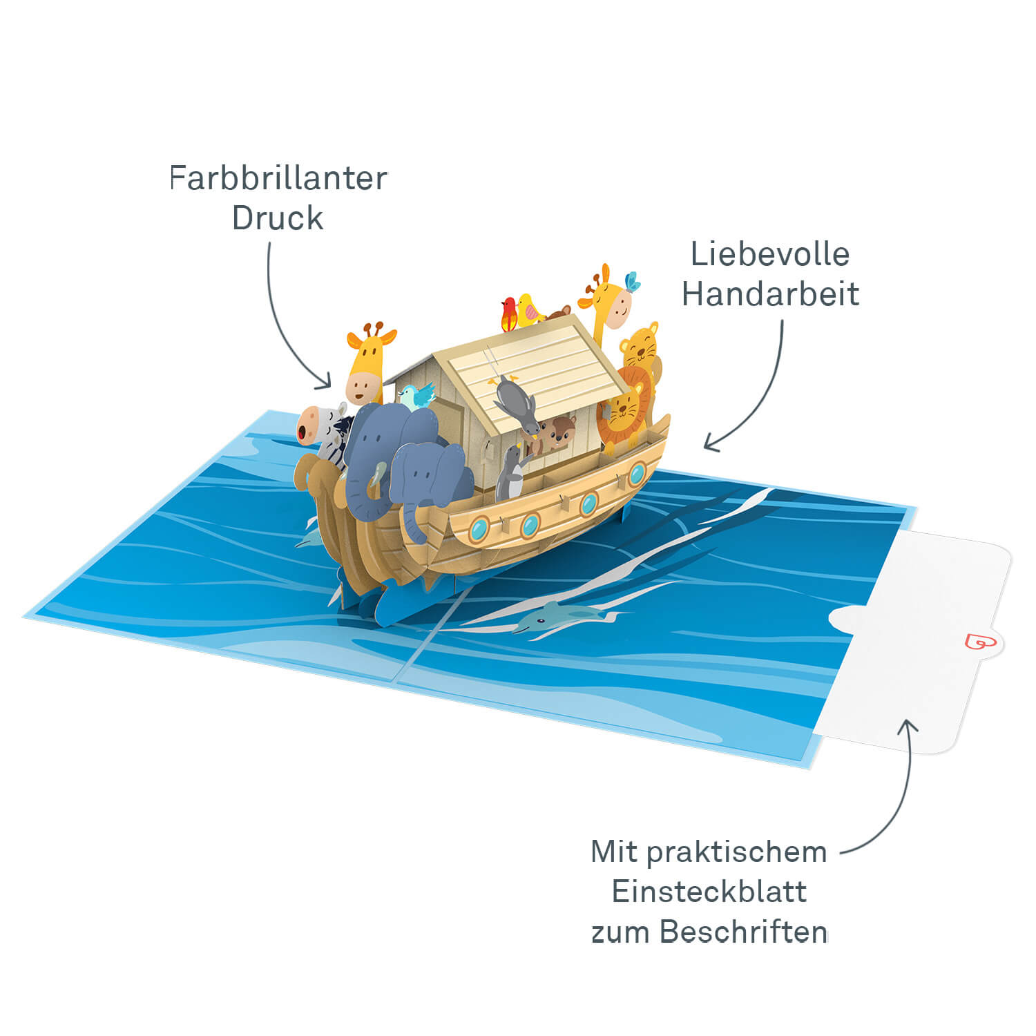 Arche Noah (Taufe) Pop-Up Karte