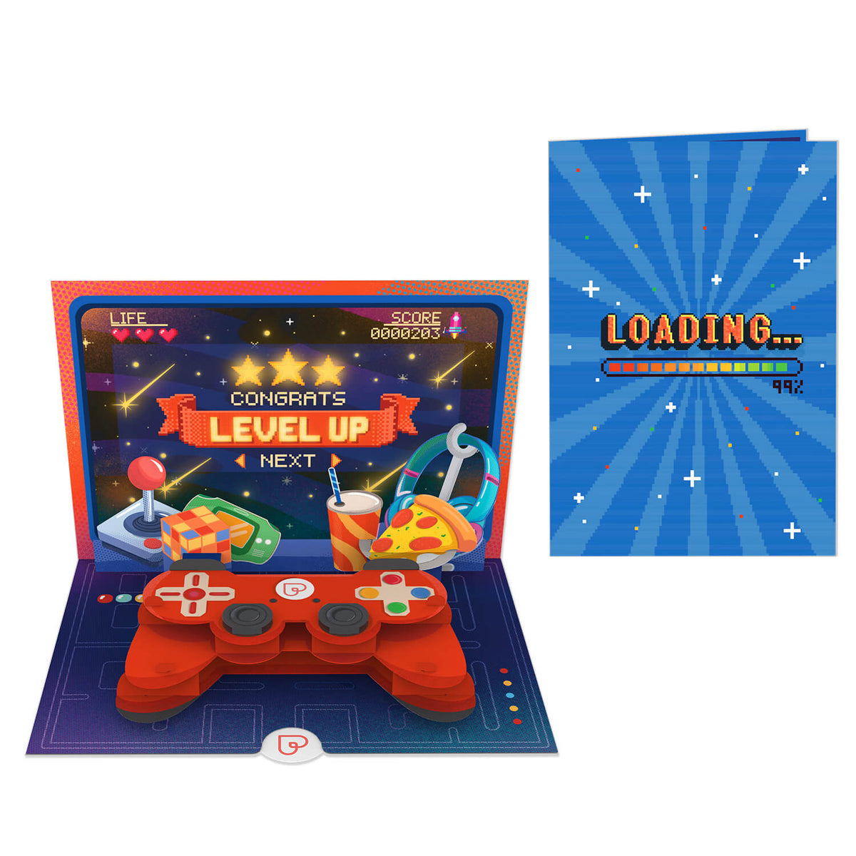 Gaming Controller mit Musik & Licht Pop-Up Karte