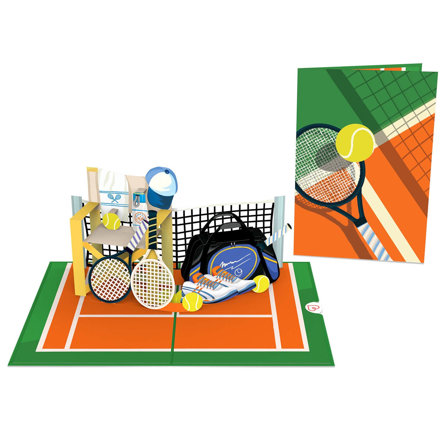 Tennis Pop-Up Karte