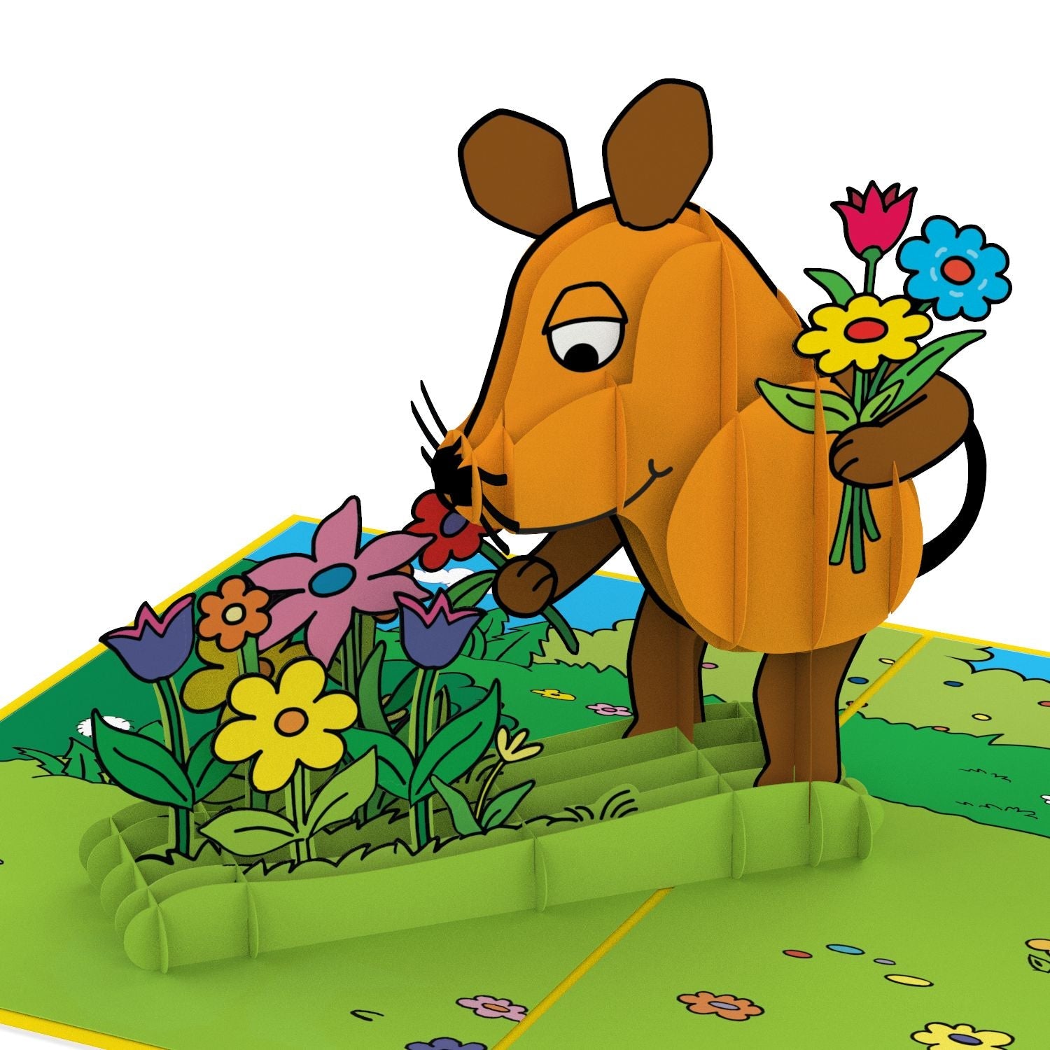 Die Maus® Blumengruß Pop-Up Karte