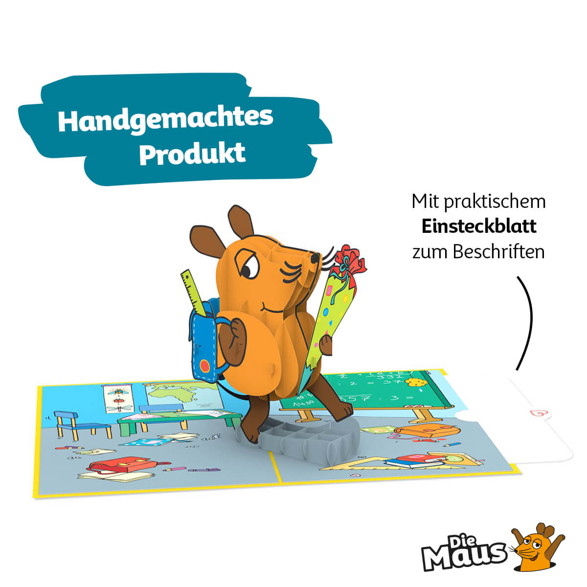 Die Maus® Einschulung Pop-Up Karte
