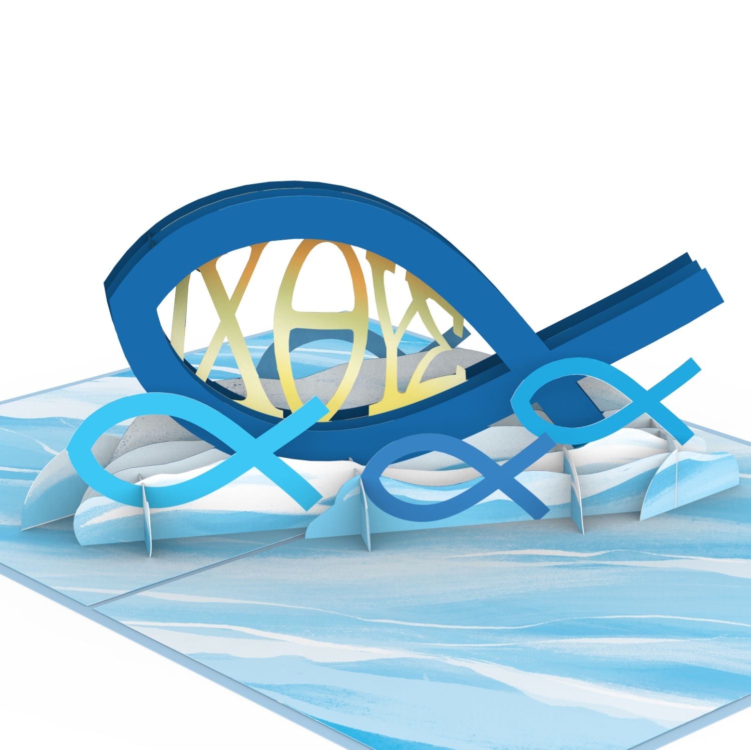 Christlicher Fisch Pop-Up Karte