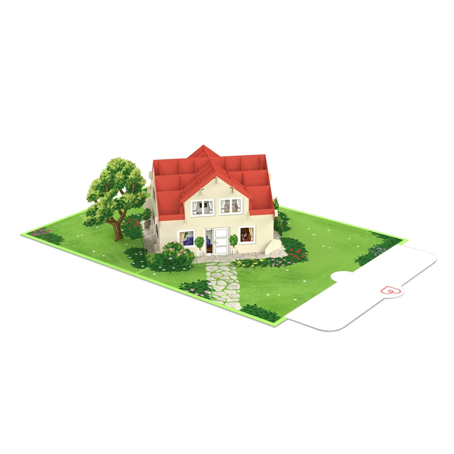 Haus mit Garten Pop-Up Karte