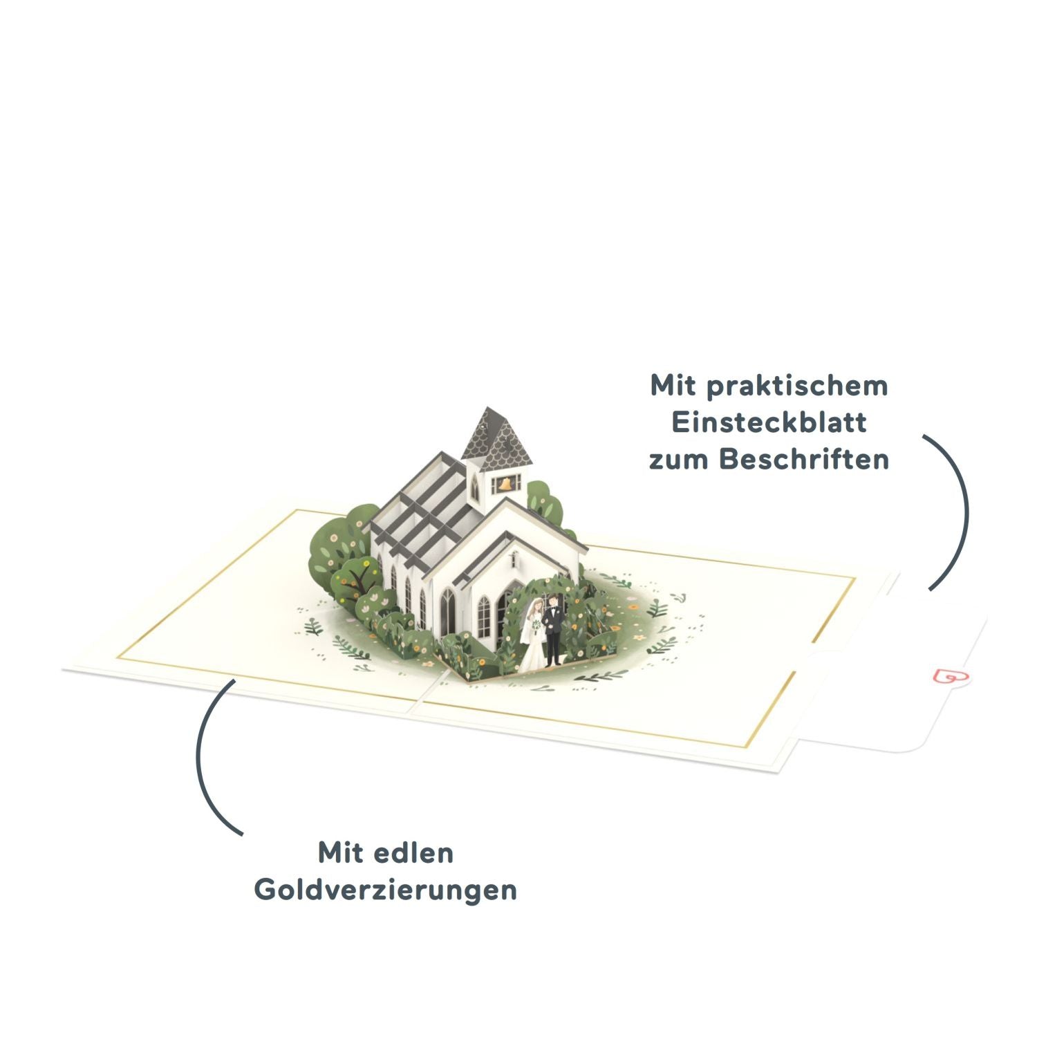 Hochzeitskapelle Pop-Up Karte