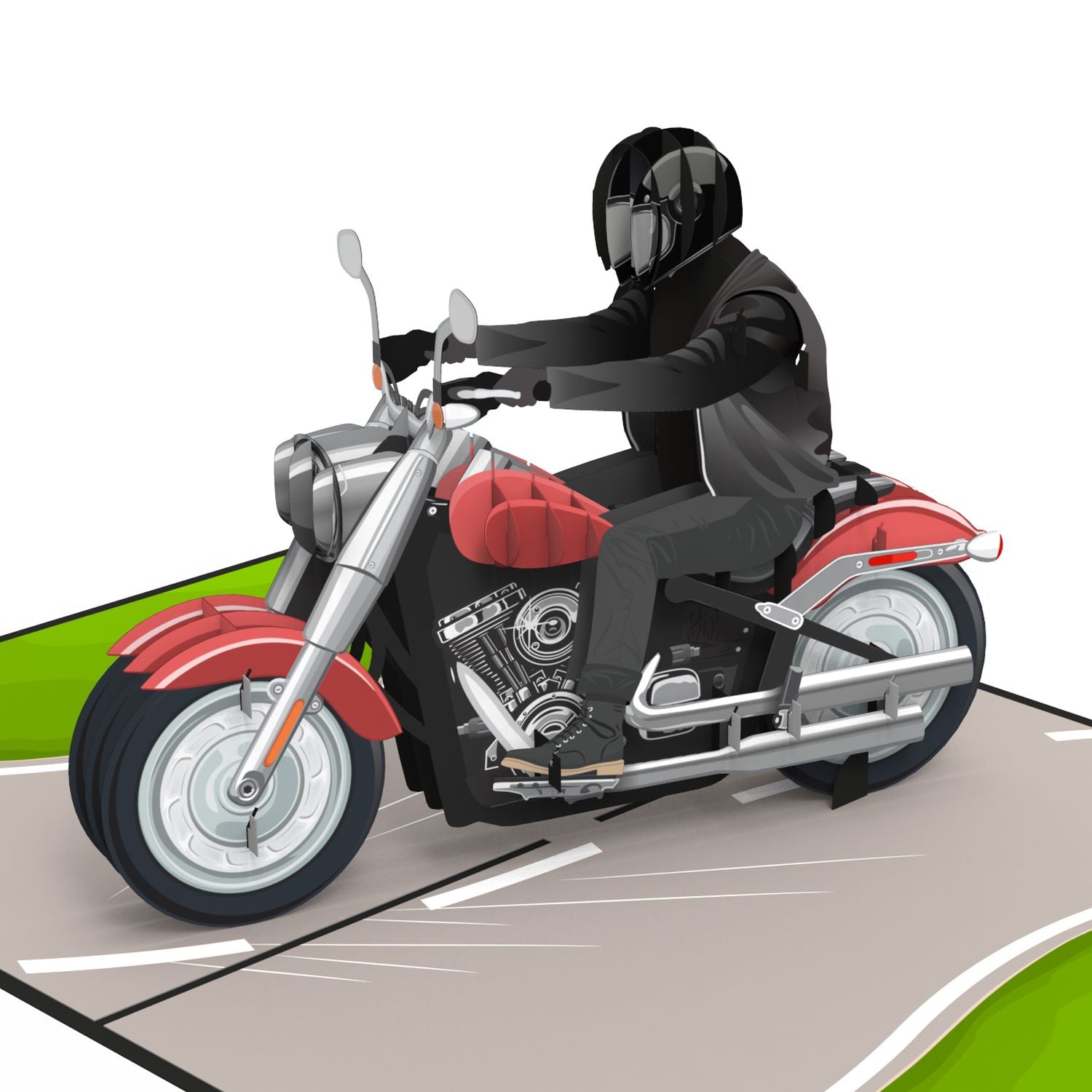 Motorrad Pop-Up Karte