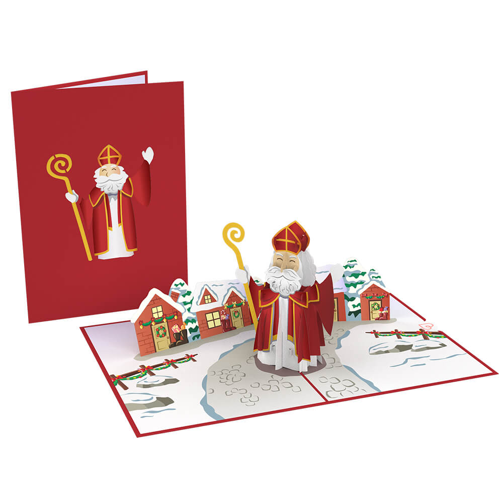 Nikolaus Pop-Up Karte
