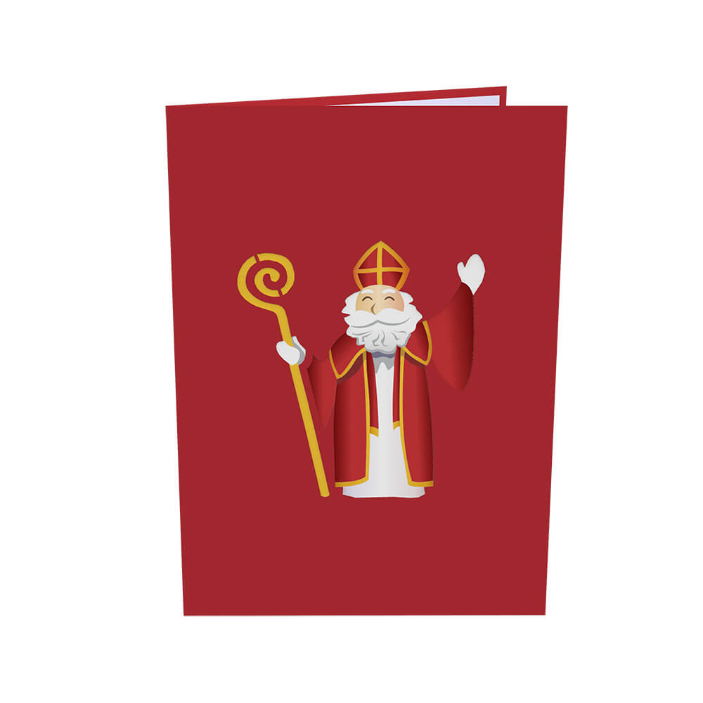 Nikolaus Pop-Up Karte
