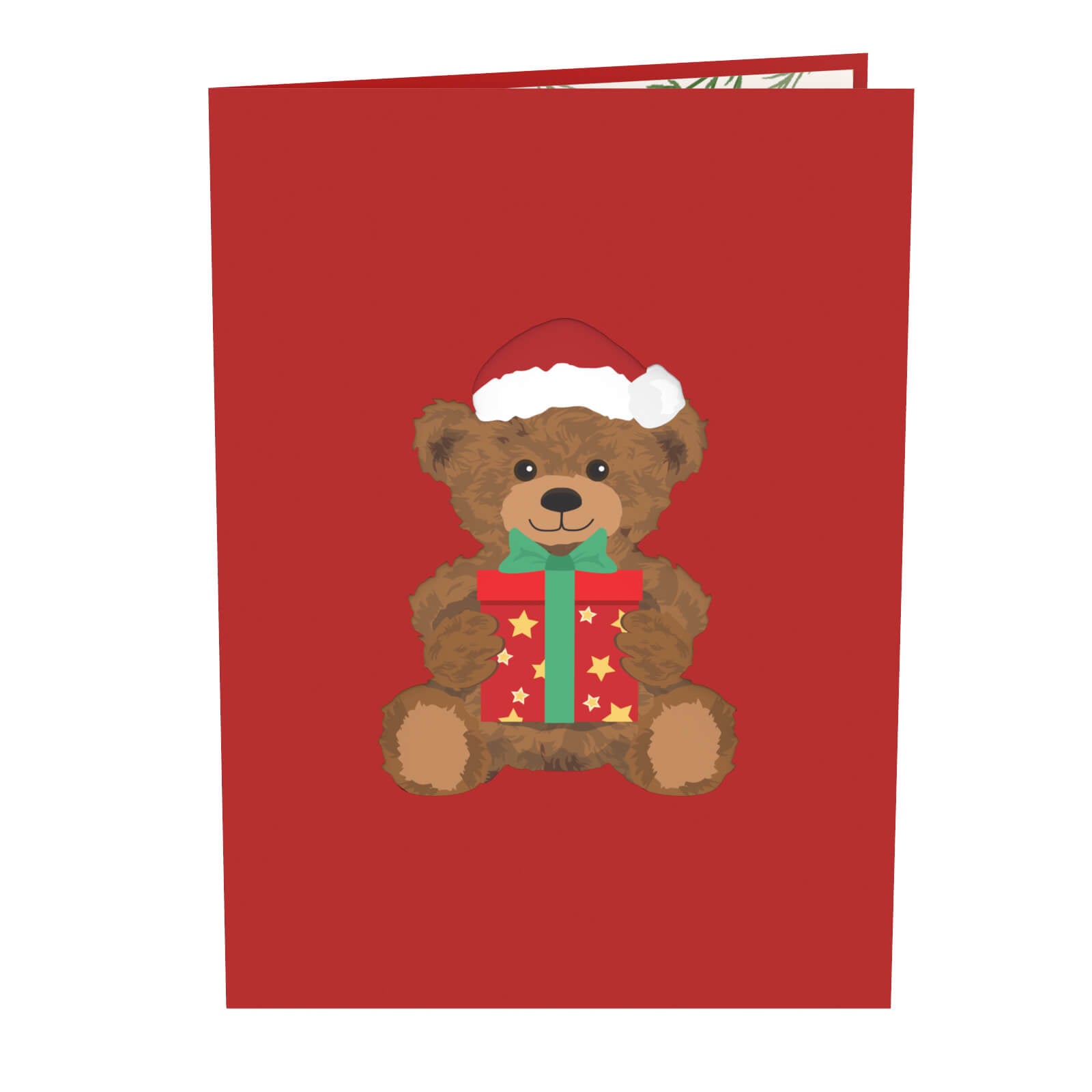 Weihnachtsteddy Pop-Up Karte