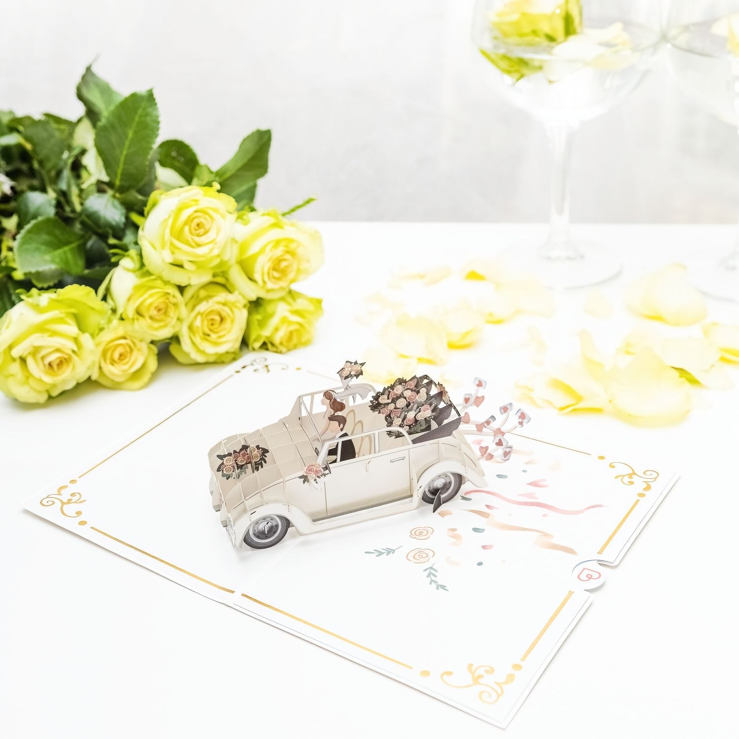 Hochzeitsauto Pop-Up Karte