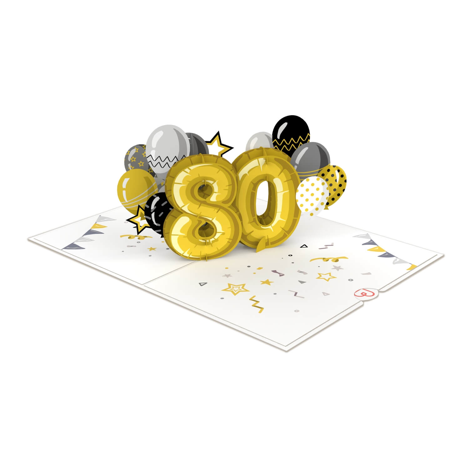 80. Geburtstag Pop-Up Karte