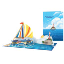 Auf zu neuen Abenteuern Segelschiff Pop-Up Karte