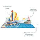 Auf zu neuen Abenteuern Segelschiff Pop-Up Karte