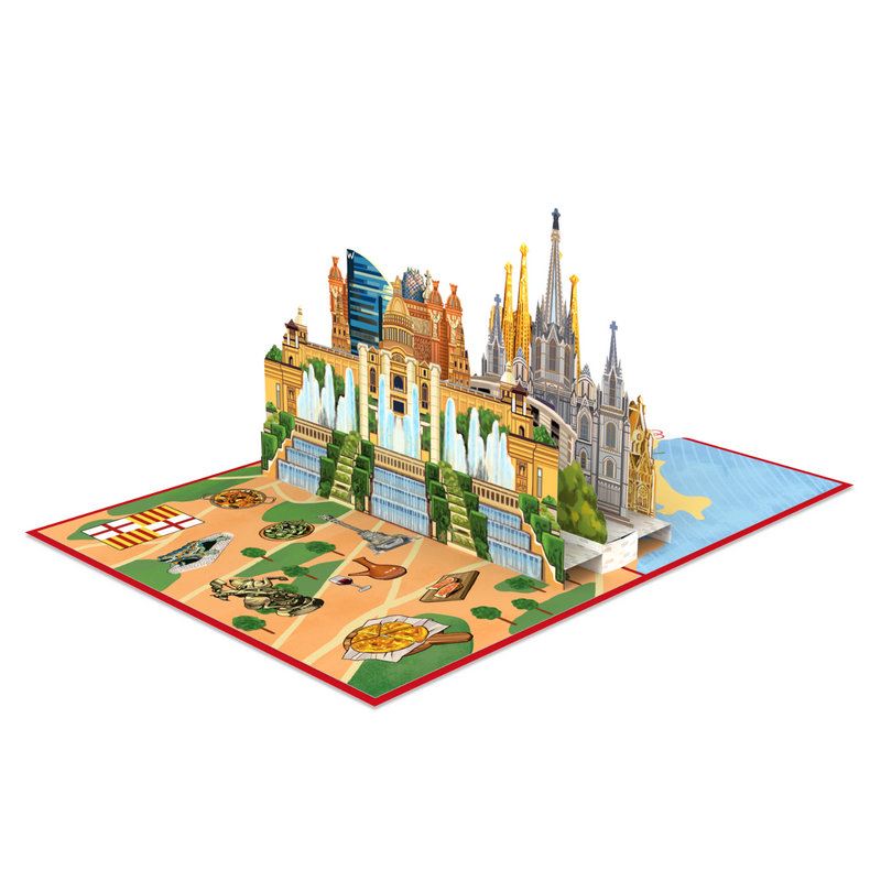 Barcelona Pop-Up Karte