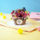 Beste Mama Blumenkorb Pop-Up Karte