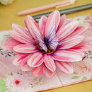 Blume mit Schmetterling Pop-Up Karte
