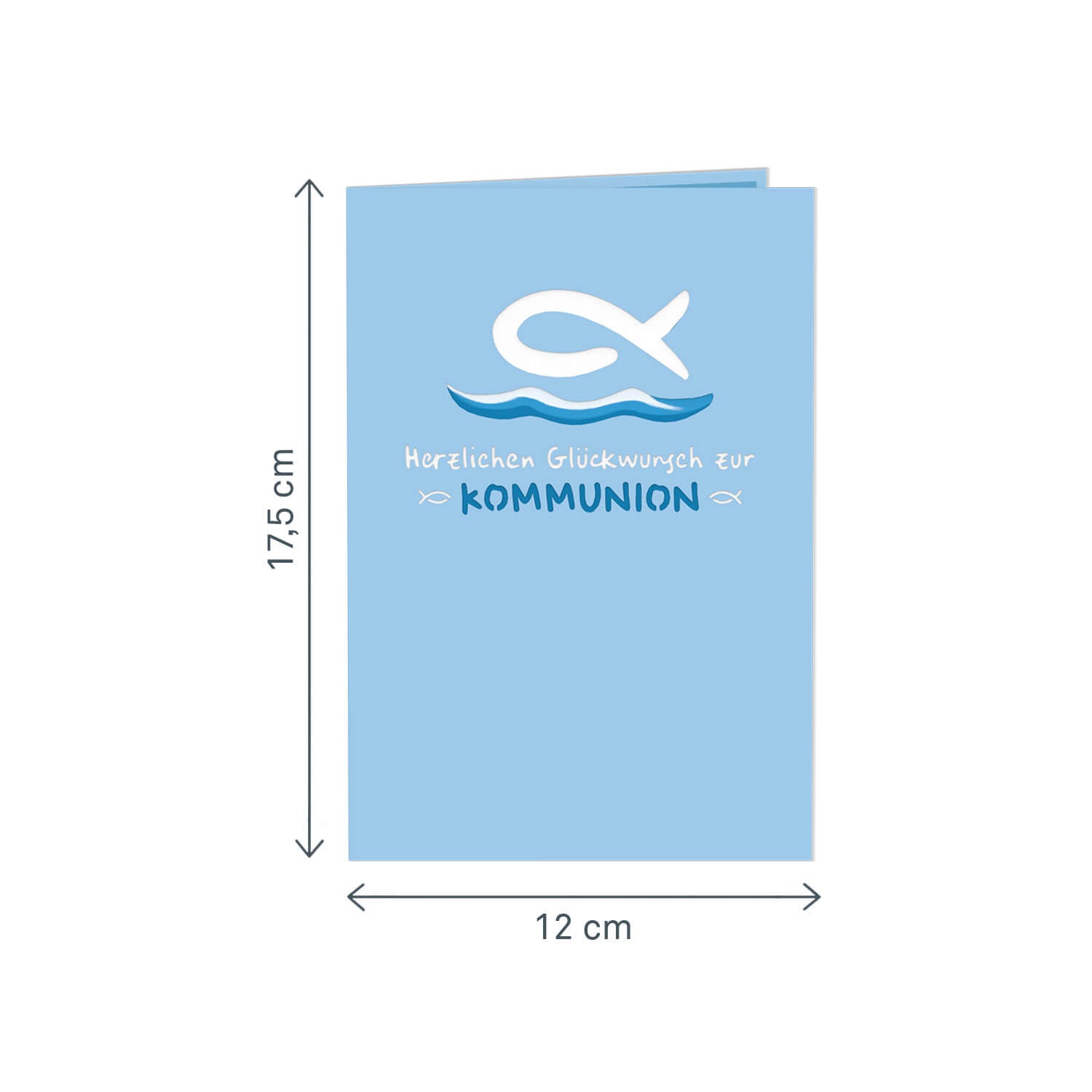 Christlicher Fisch (Kommunion) Pop-Up Karte