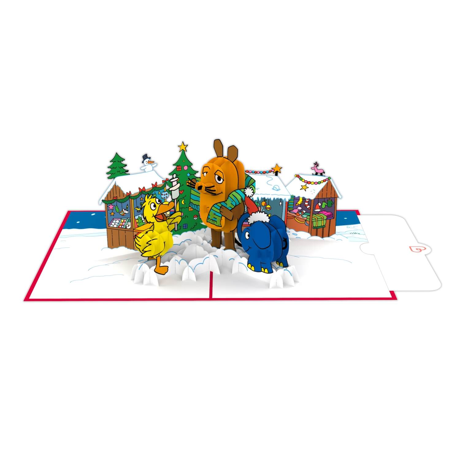 Die Maus® Weihnachtsmarkt Pop-Up Karte