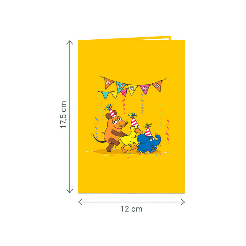 Die Maus® Geburtstagspolonaise Pop-Up Karte