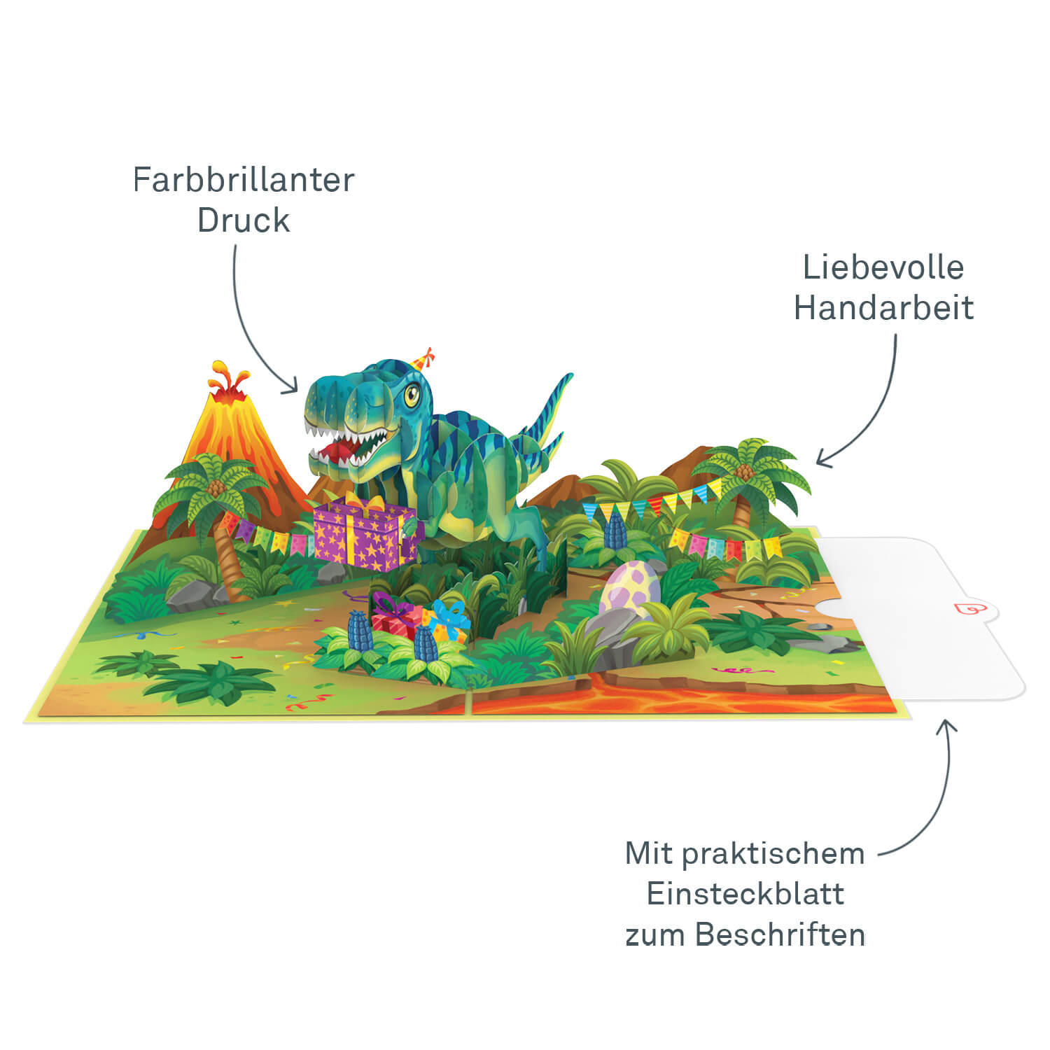 Dinosaurier Pop-Up Karte