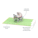 Kinderwagen mit Baby Pop-Up Karte