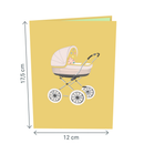 Kinderwagen mit Baby Pop-Up Karte