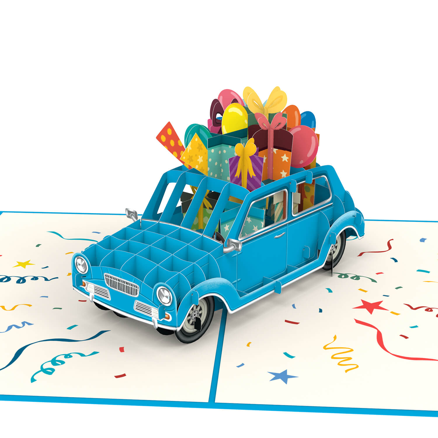 Geburtstagsauto Pop-Up Karte