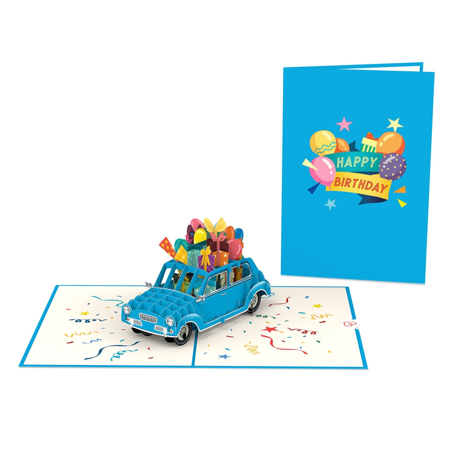 Geburtstagsauto Pop-Up Karte