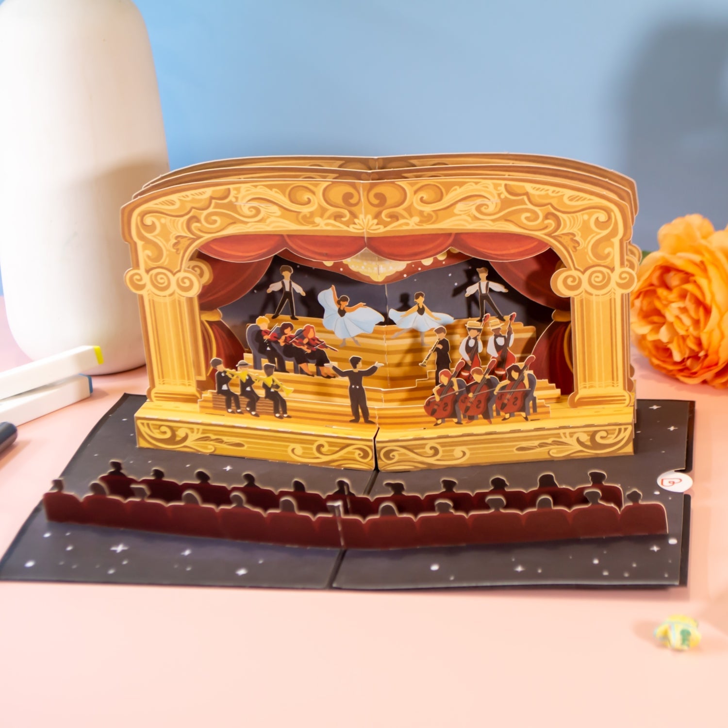 Theater Pop-Up Karte