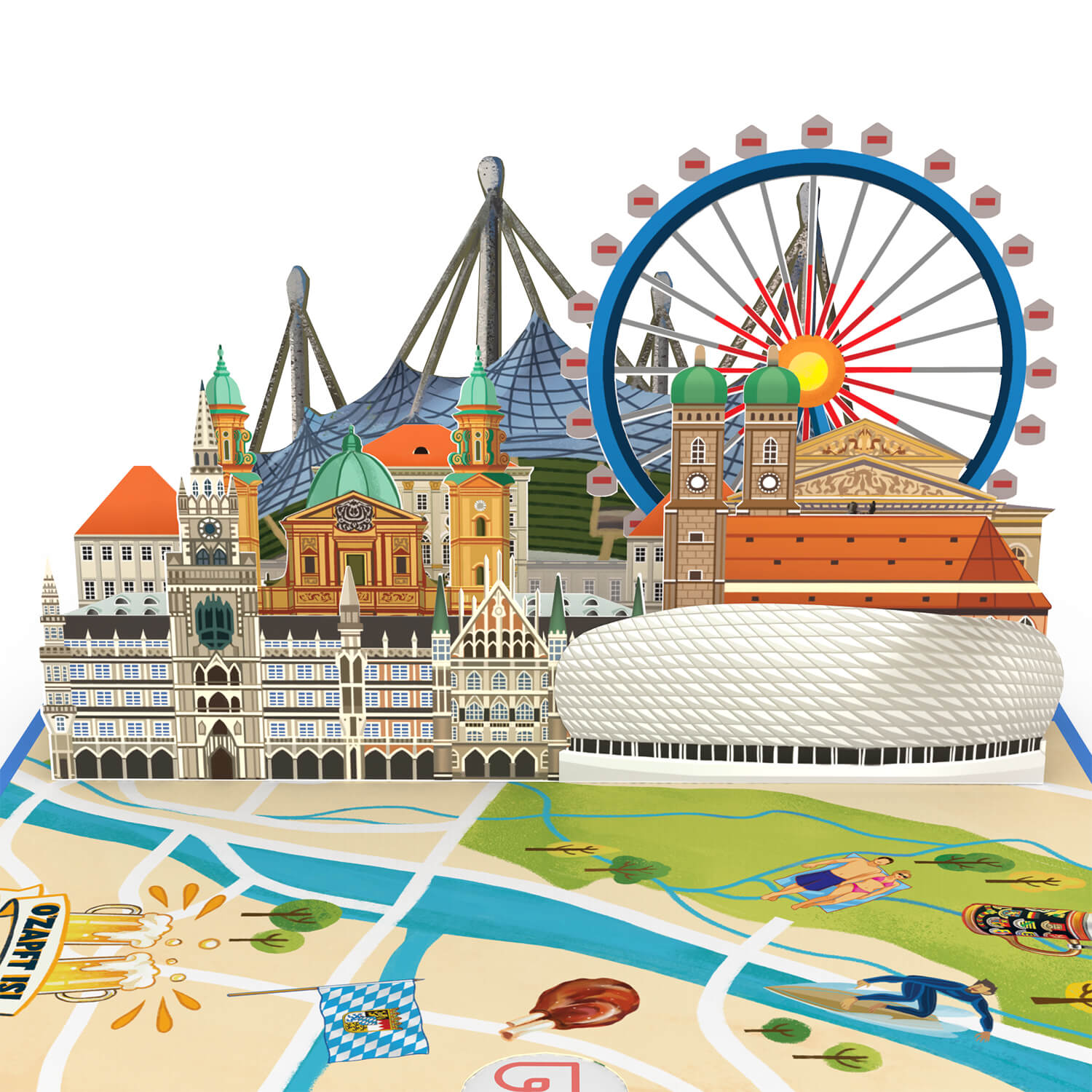 München Pop-Up Karte