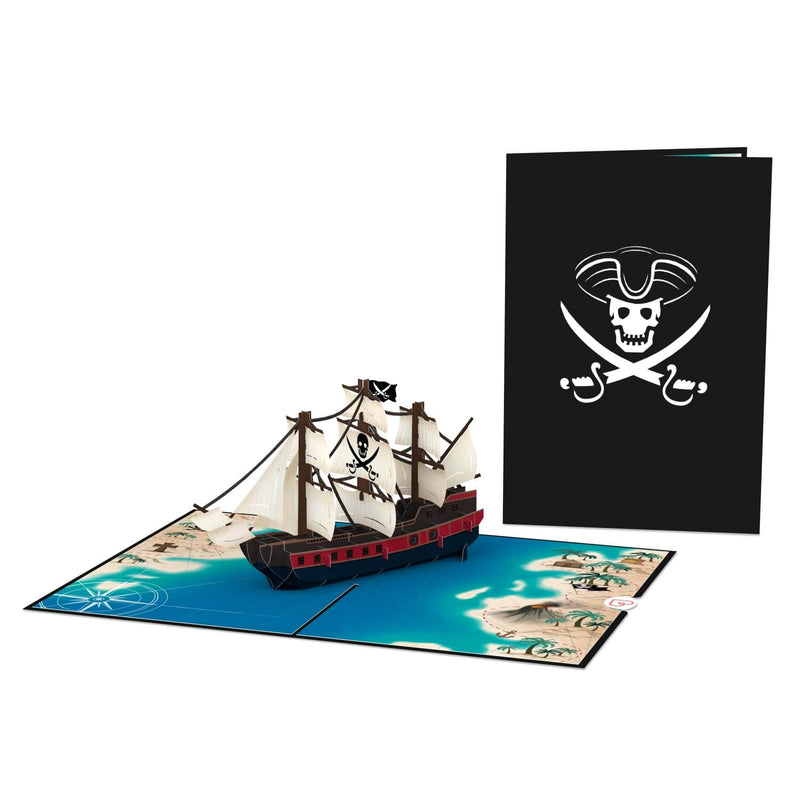 Piratenschiff Pop-Up Karte