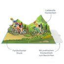 Rennradfahrer Pop-Up Karte