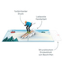 Skifahrer Pop-Up Karte