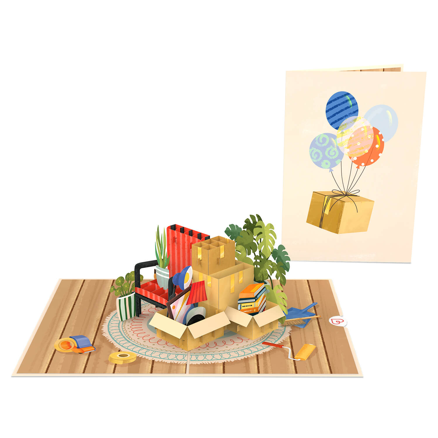 Umzug Pop-Up Karte