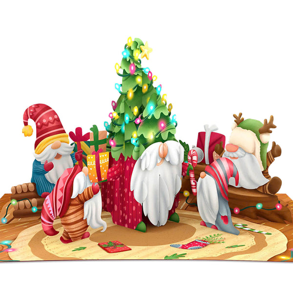 Weihnachtswichtel Pop-Up Karte