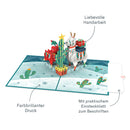 Weihnachtslamas Pop-Up Karte