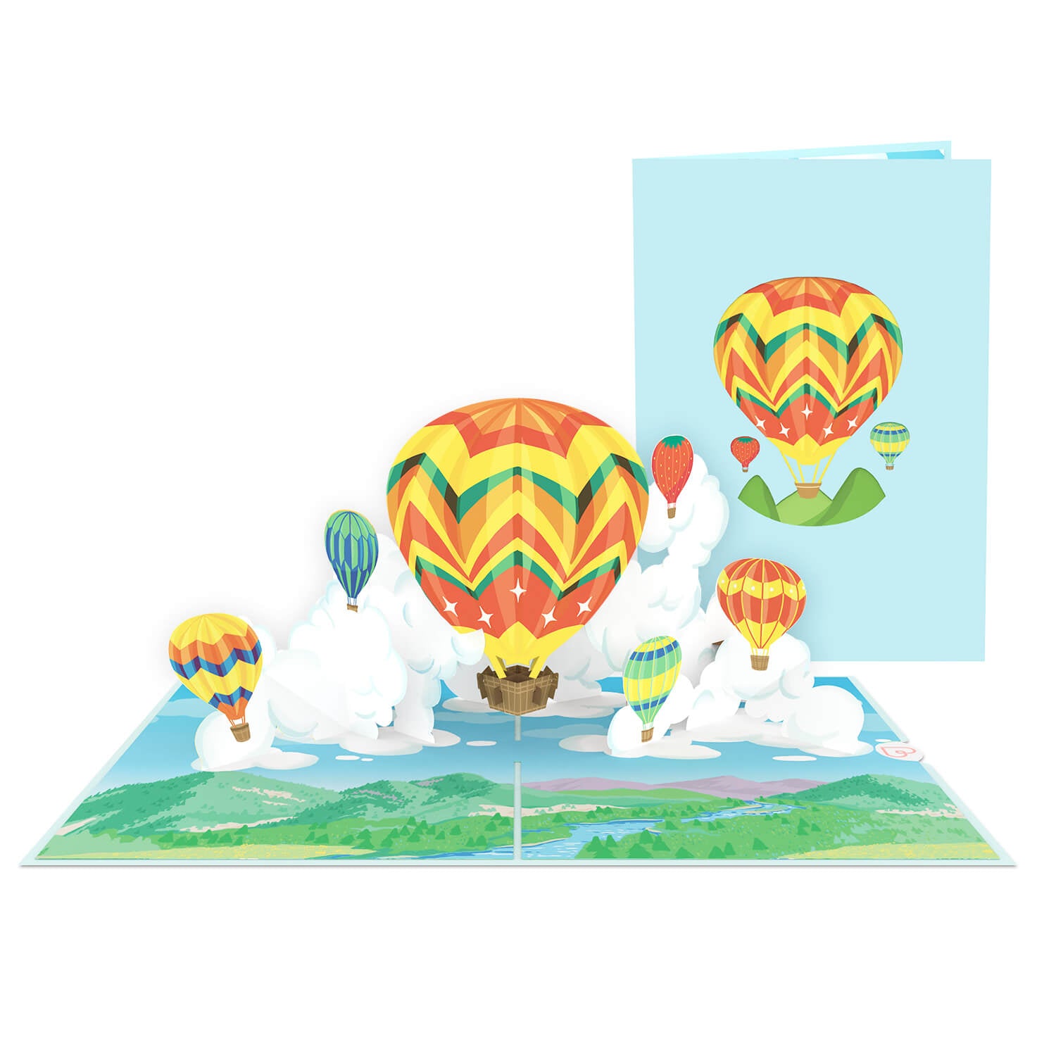 Heißluftballon Pop-Up Karte