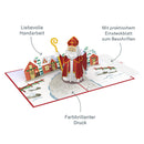 Nikolaus Pop-Up Karte