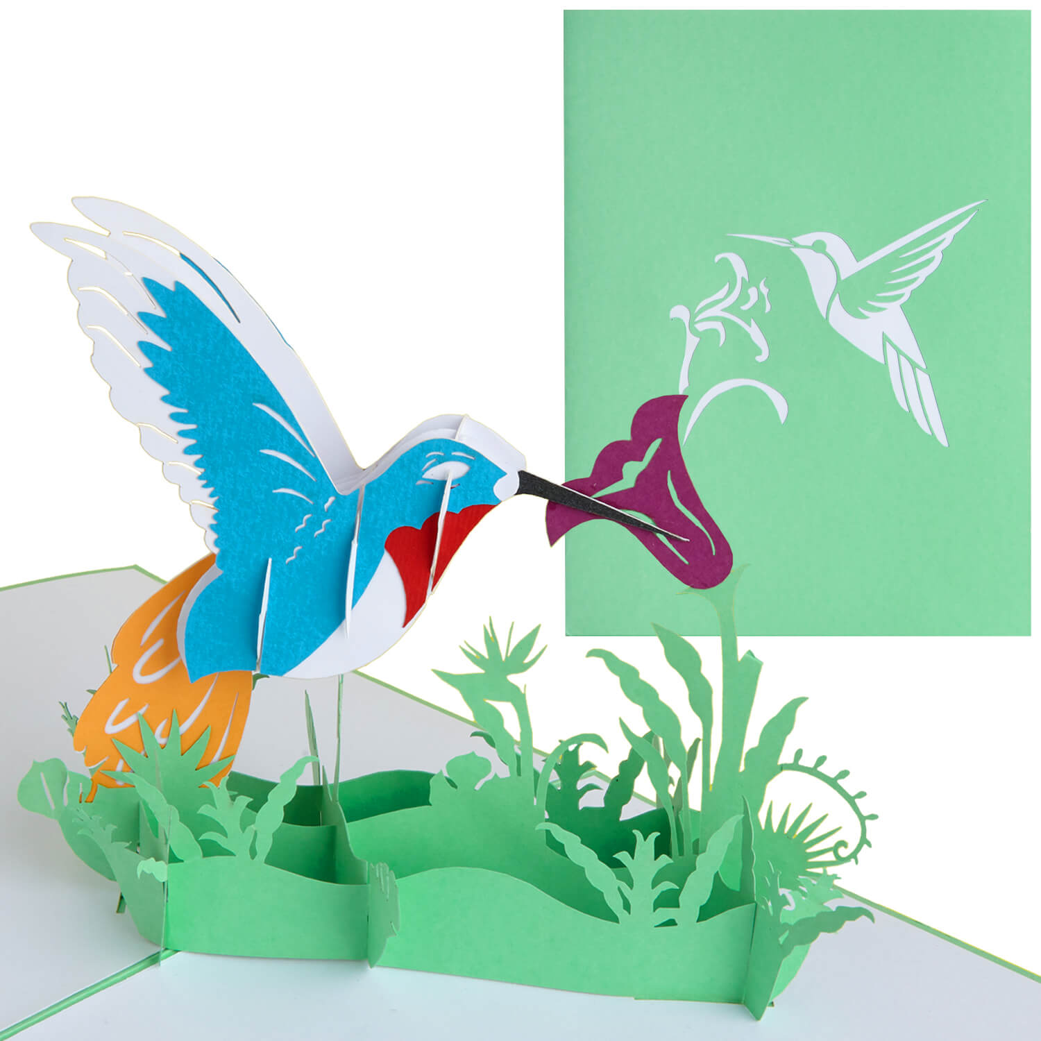 Kolibri Pop-Up Karte