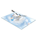 Storch & Baby (Blau) Pop-Up Karte