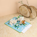 Gänseblümchen mit Schmetterling Pop-Up Karte