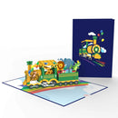 Geburtstagszug Pop-Up Karte