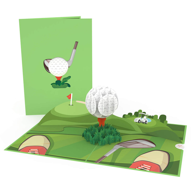 Golfball Pop-Up Karte