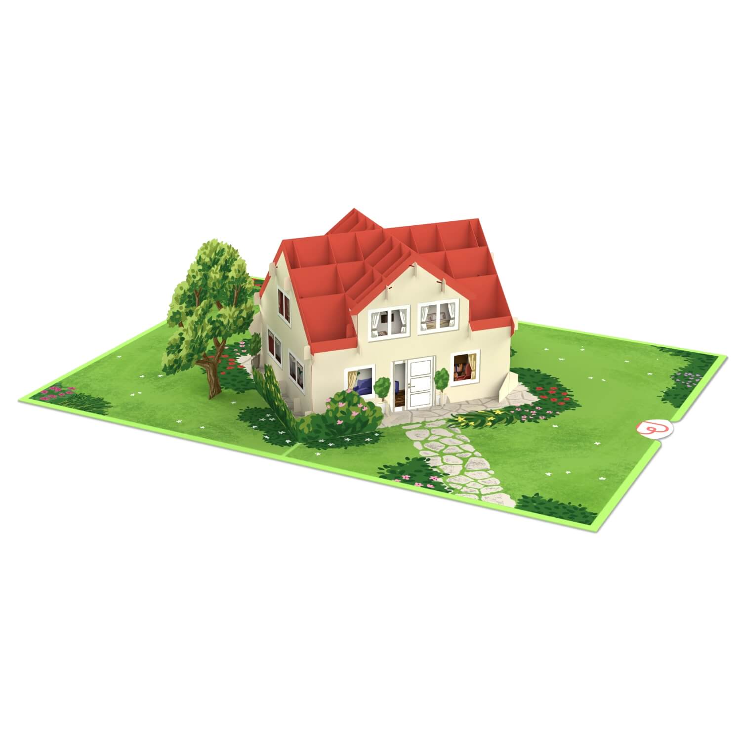 Haus mit Garten Pop-Up Karte