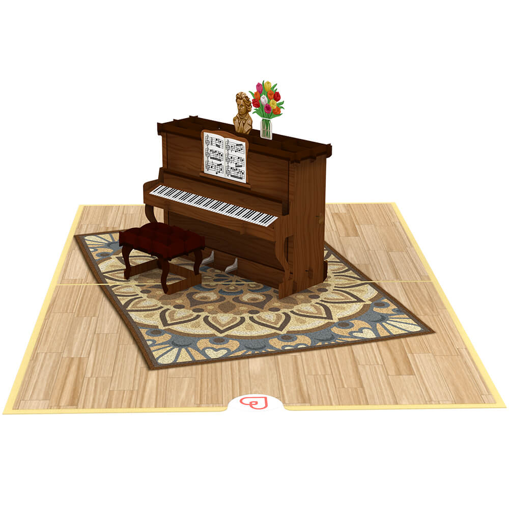 Klavier Pop-Up Karte