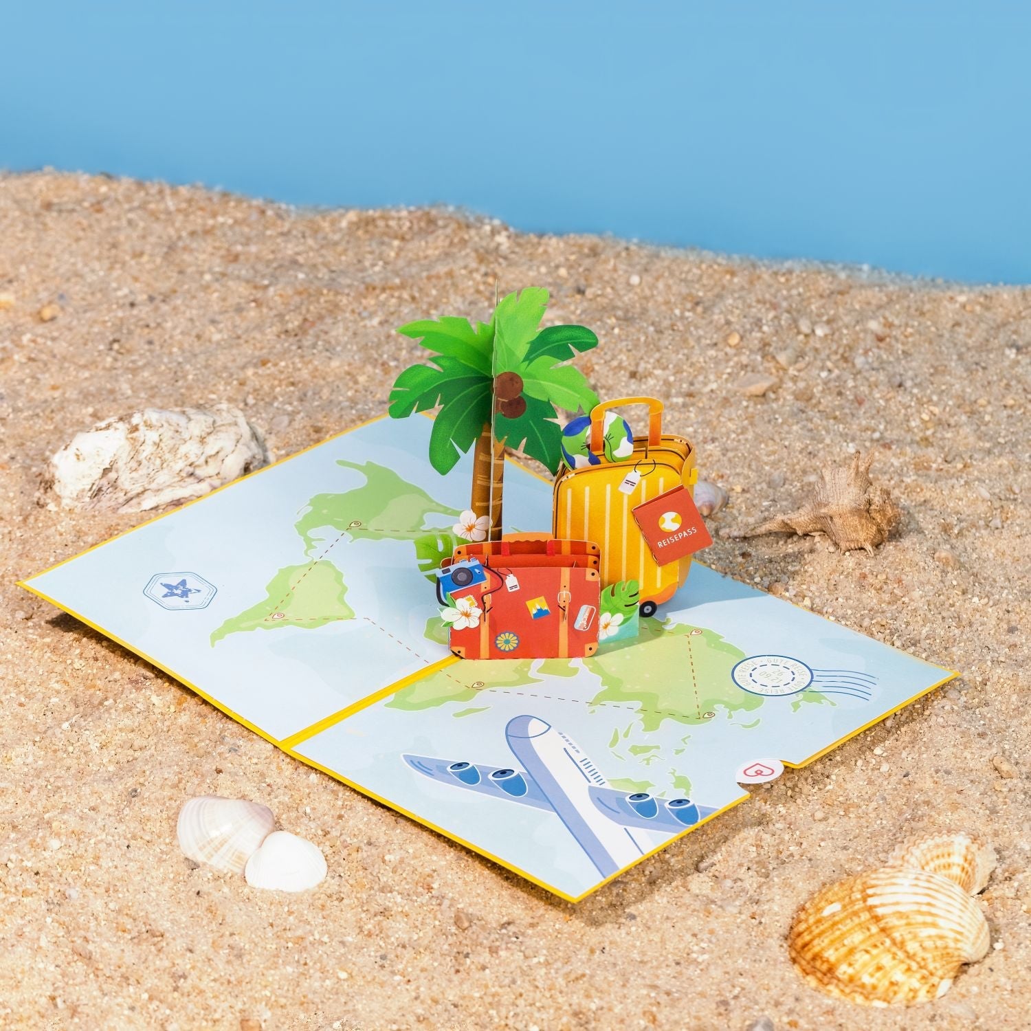 Gute Reise Pop-Up Karte