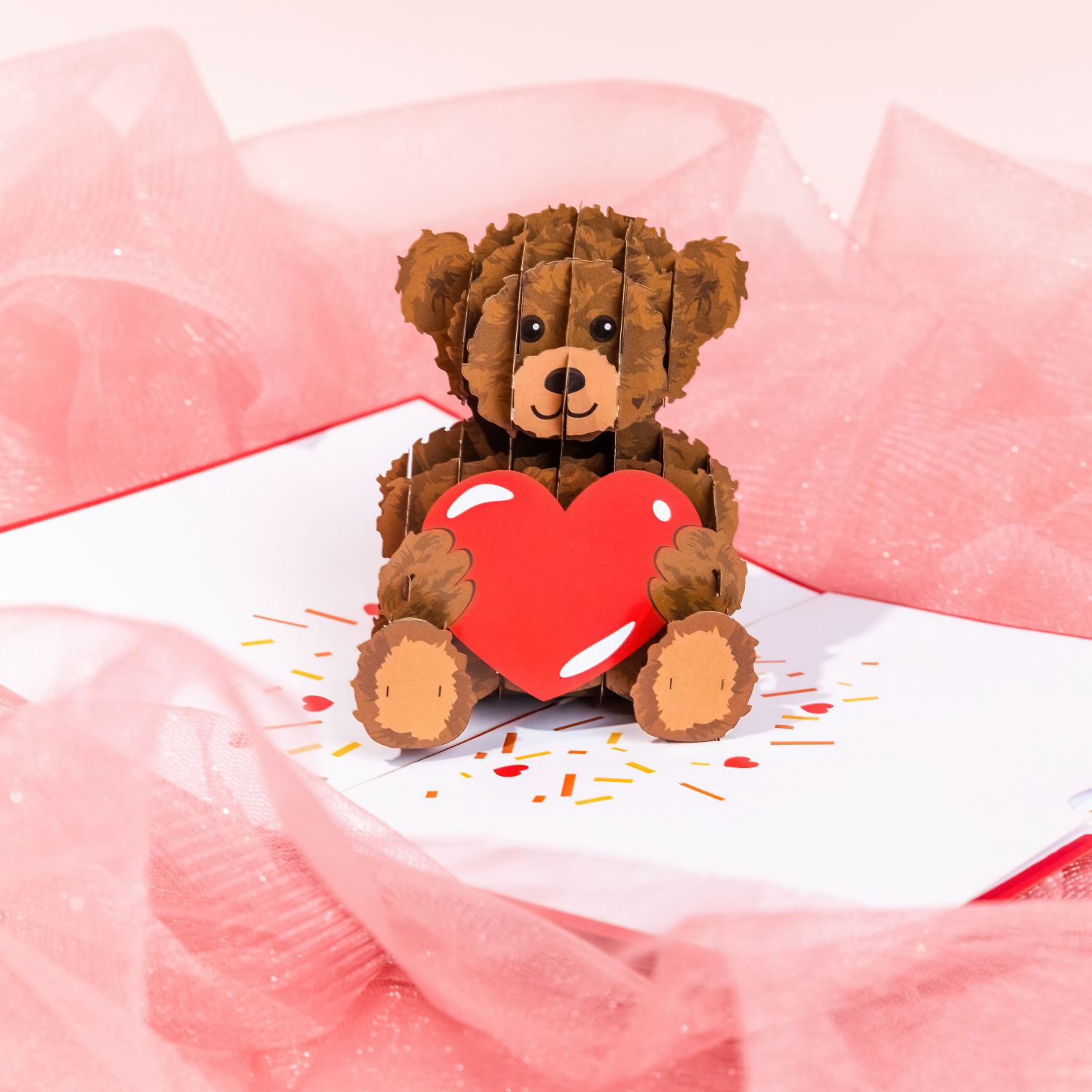 Teddybär mit Herz Pop-Up Karte