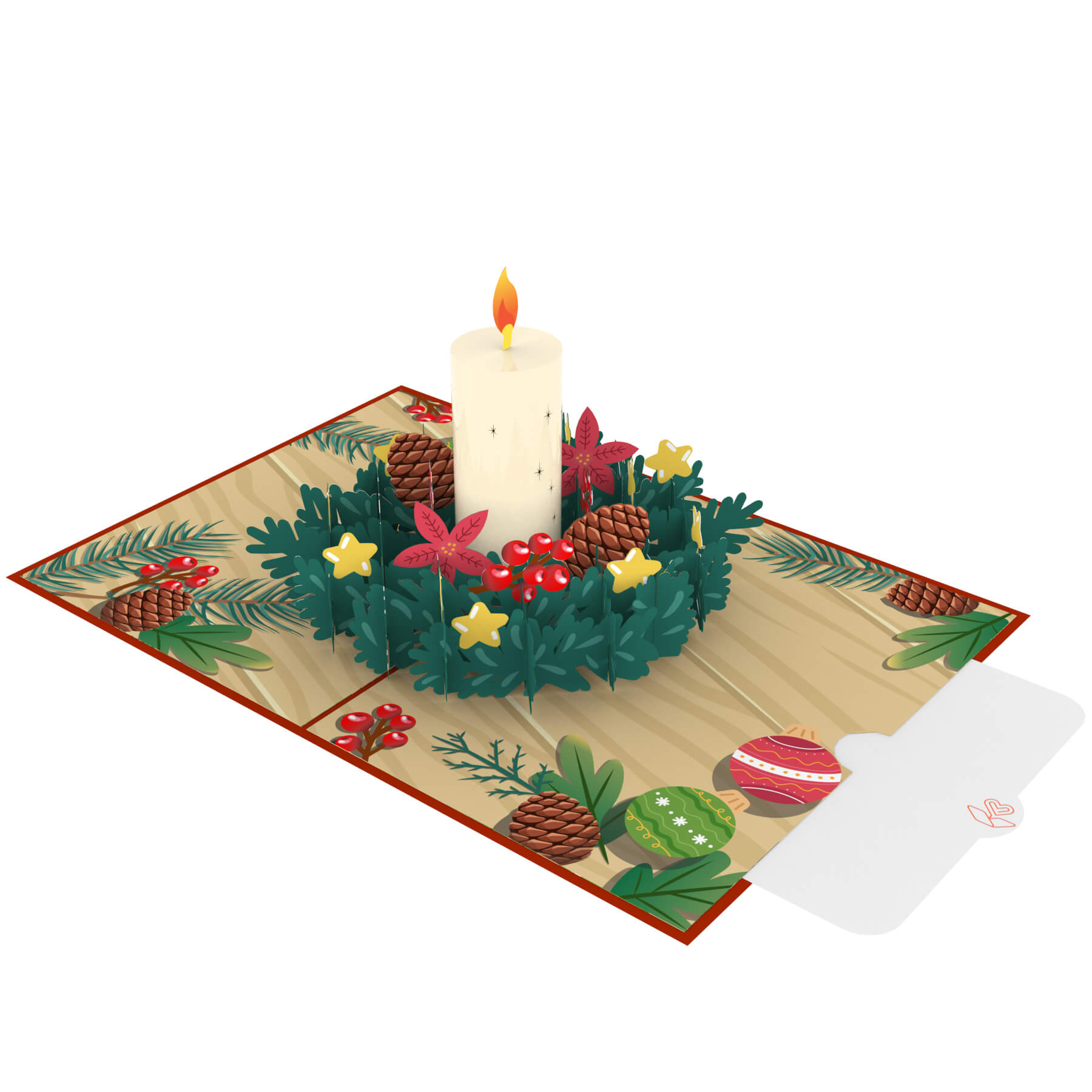 Adventskranz Pop-Up Karte