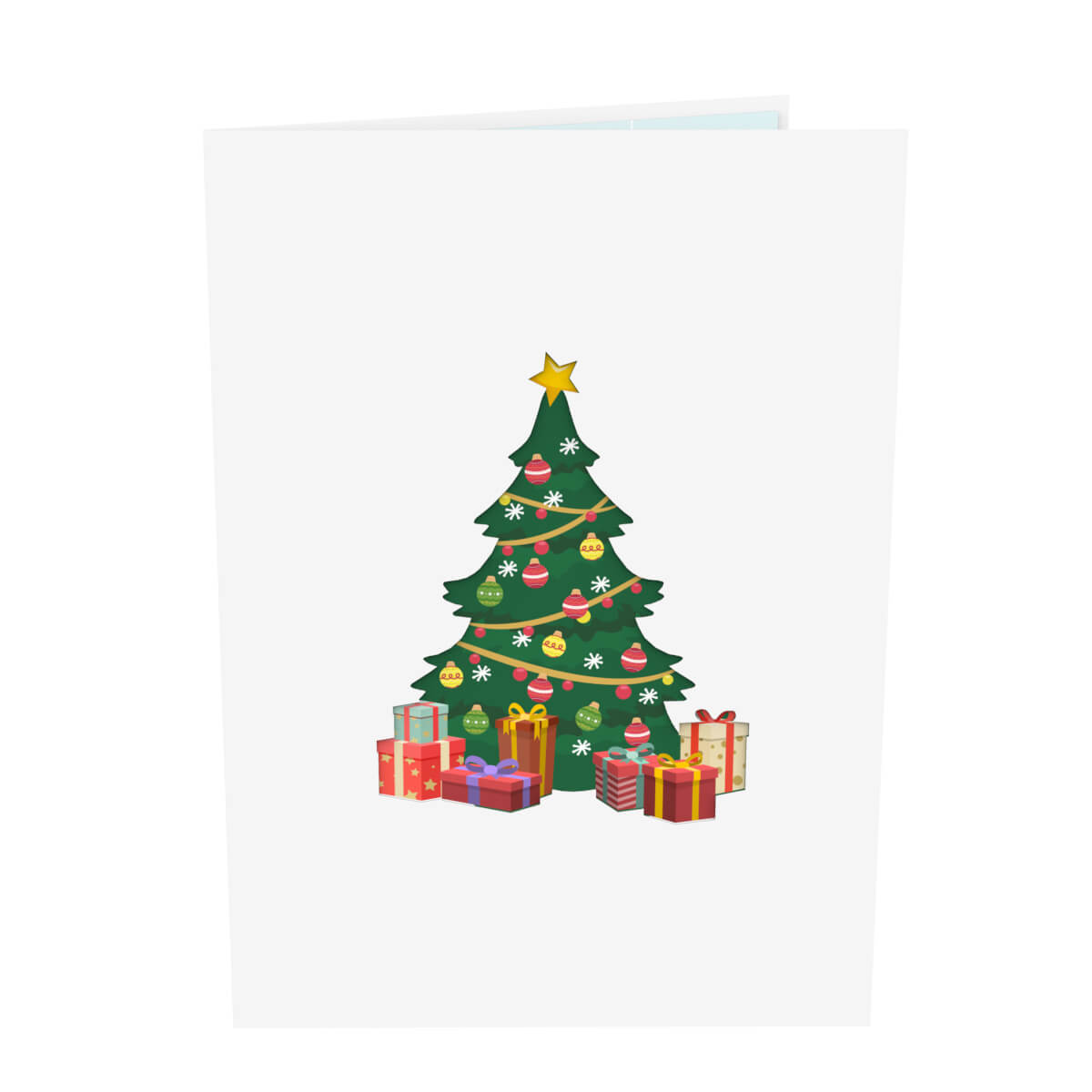 Weihnachtsmann & Rentiere Pop-Up Karte