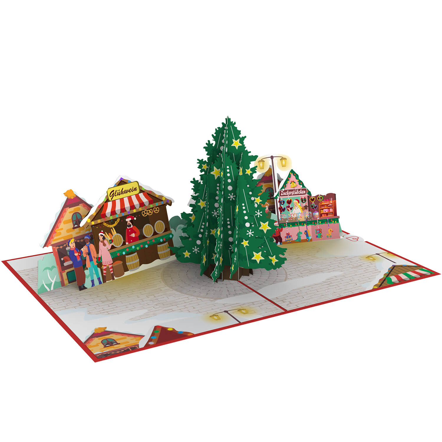 Weihnachtsmarkt Pop-Up Karte